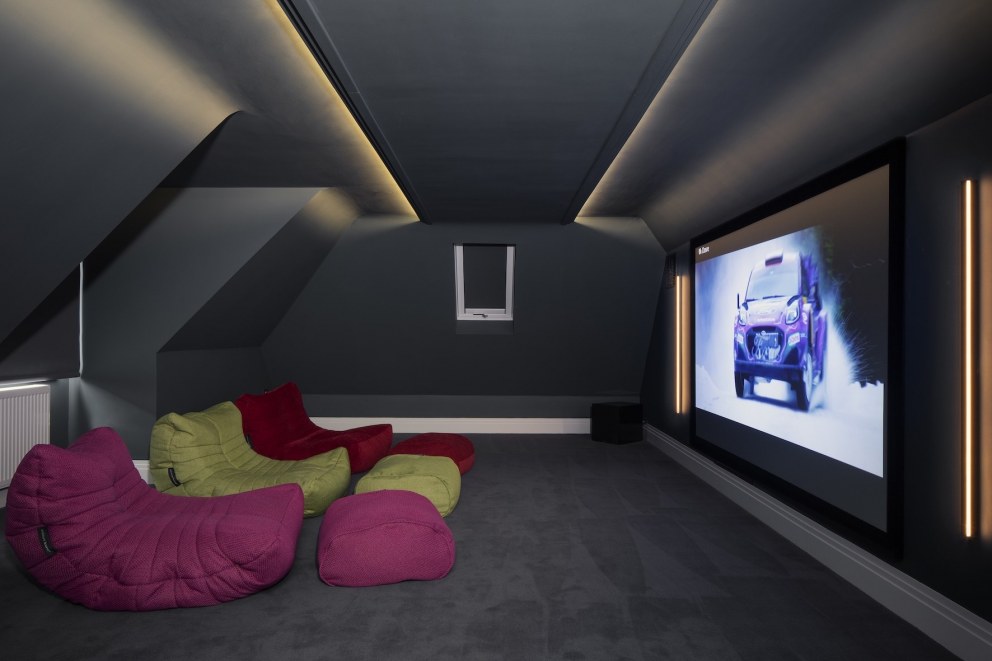 Hampshire famility residence | Cinema room | Interior Designers